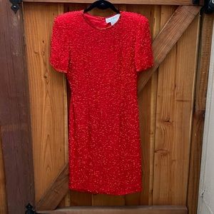 Vintage Silk Beaded Dress ⭐️